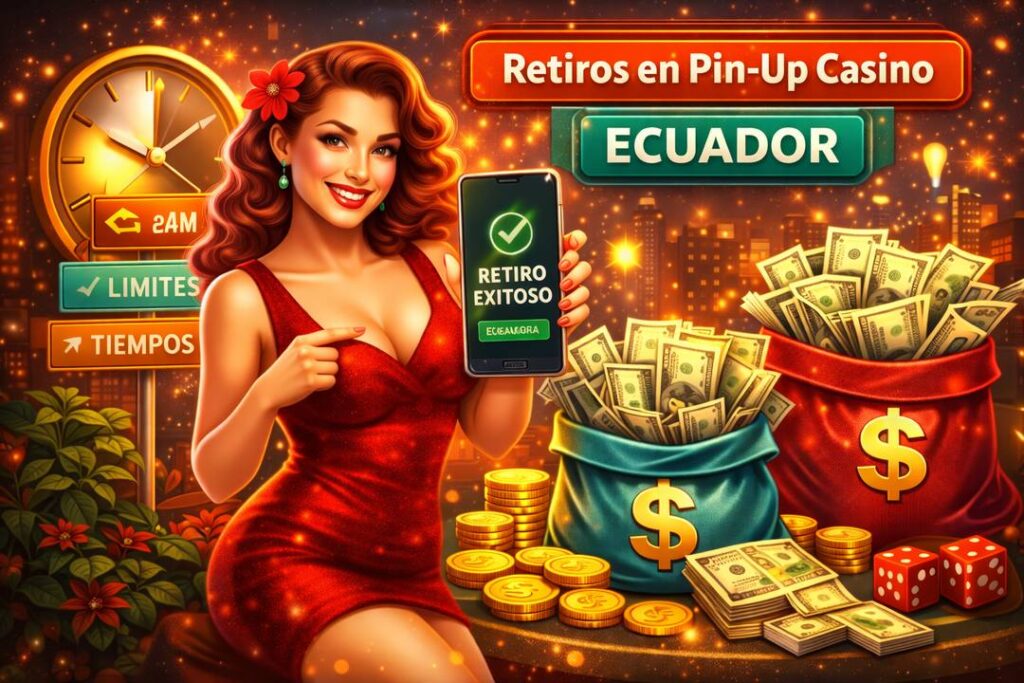 Pin up casino online retiros en Ecuador con límites y tiempos, mujer pin-up con teléfono, dinero, monedas y pagos rápidos